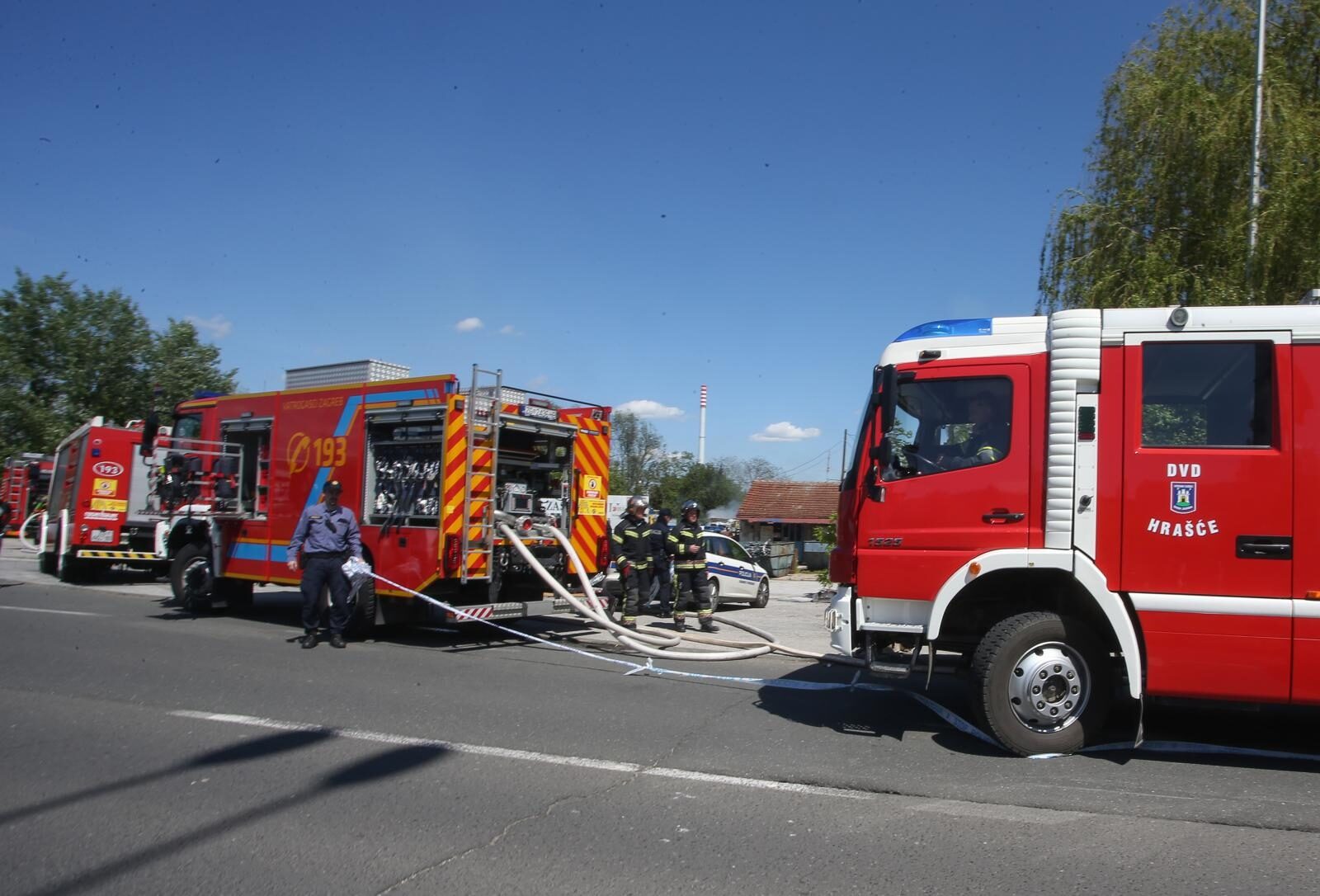 Požar u reciklažnom dvorištu u  Novom Zagrebu