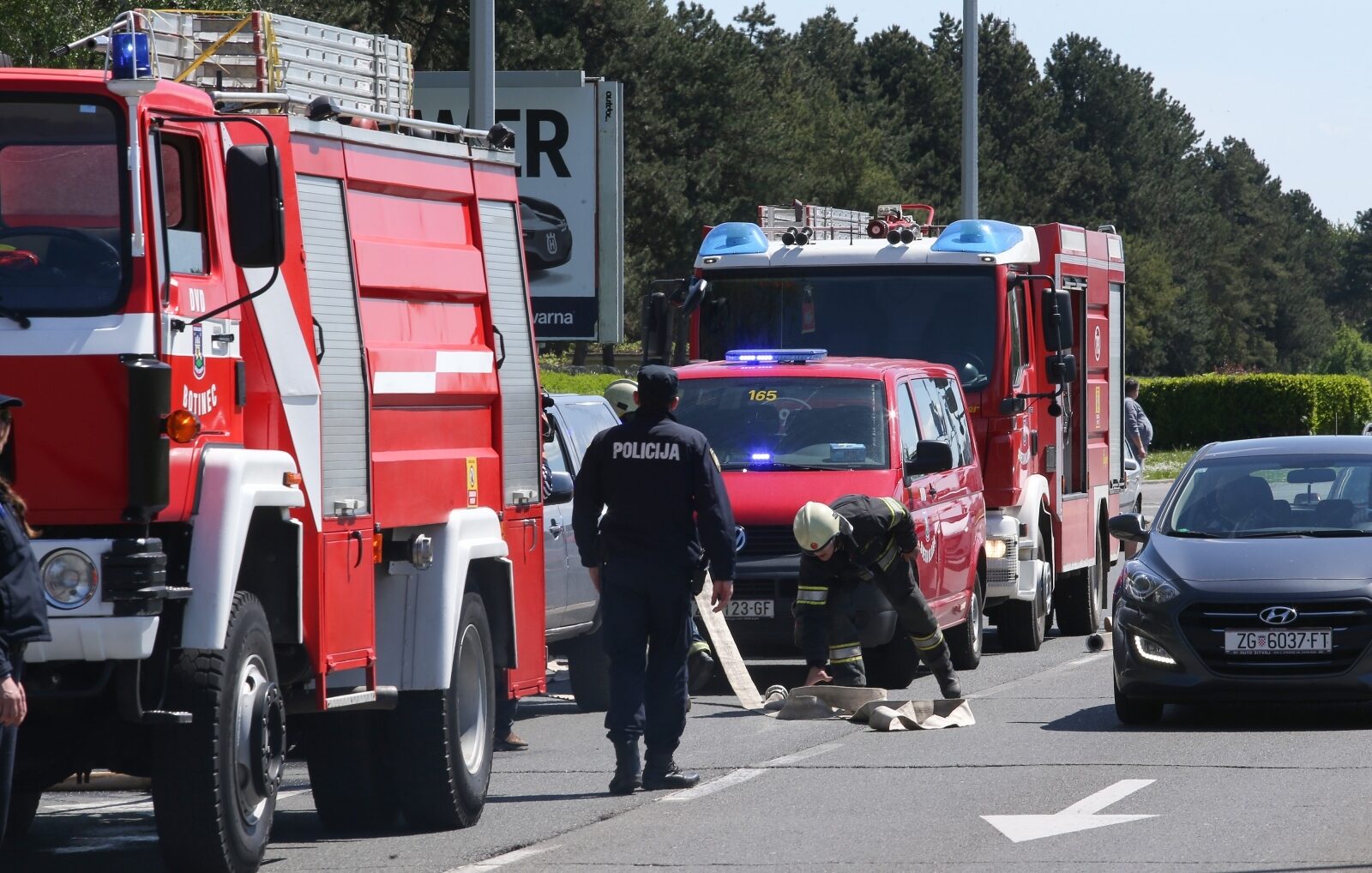 Požar u reciklažnom dvorištu u  Novom Zagrebu