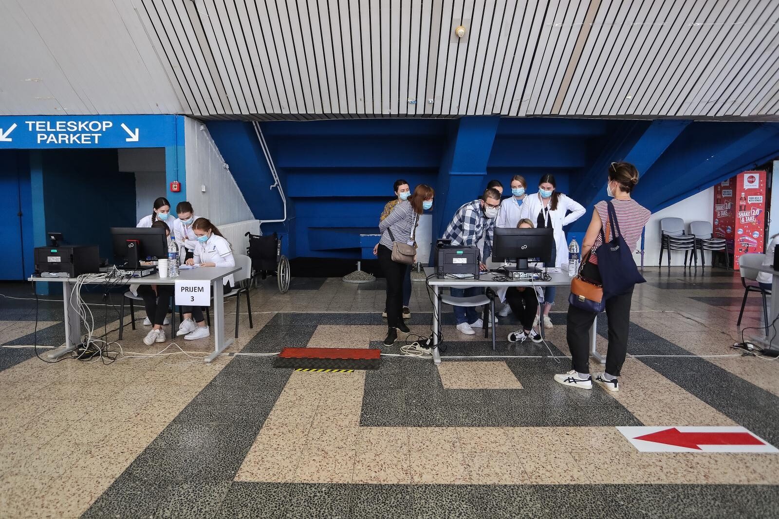 Zagreb: Novi punkt za masovno cijepljenje otvoren u Domu sportova