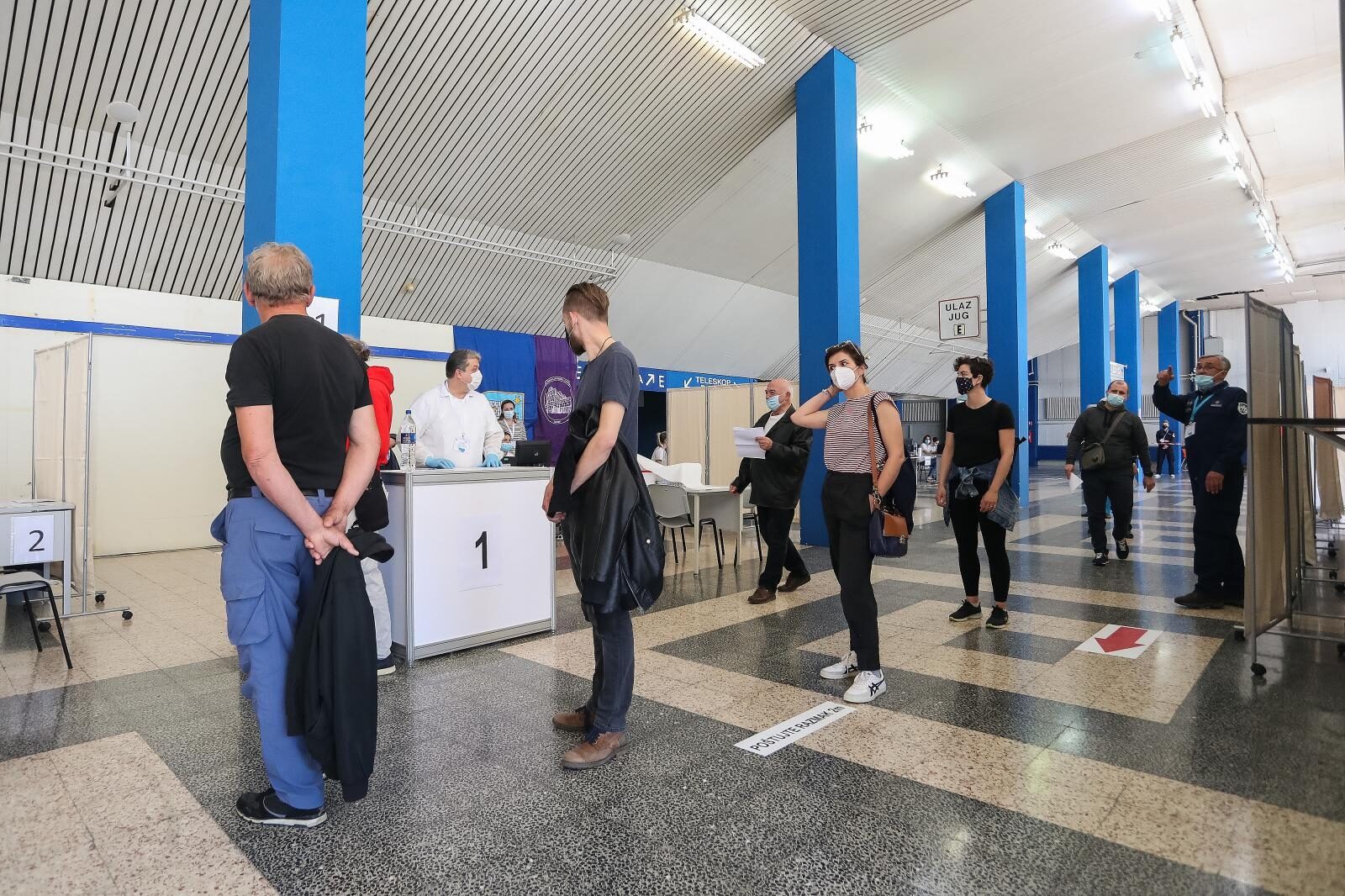 Zagreb: Novi punkt za masovno cijepljenje otvoren u Domu sportova