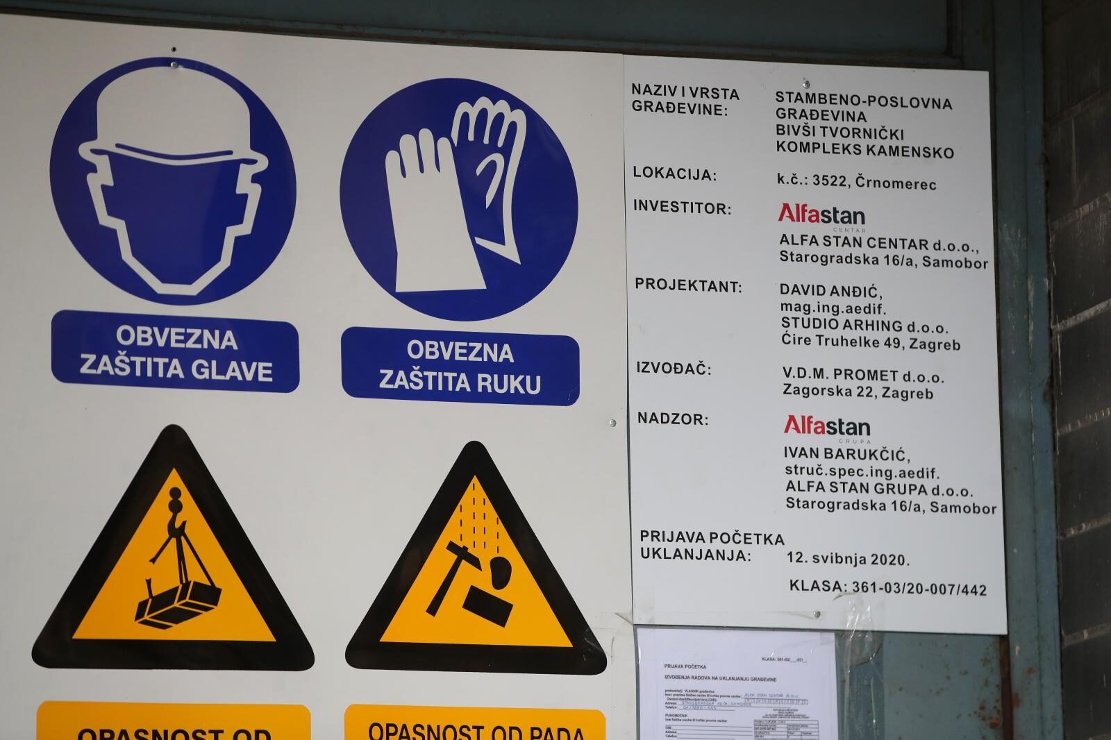 Zagreb: Rušenje zgrada bivše tvornice Kamensko