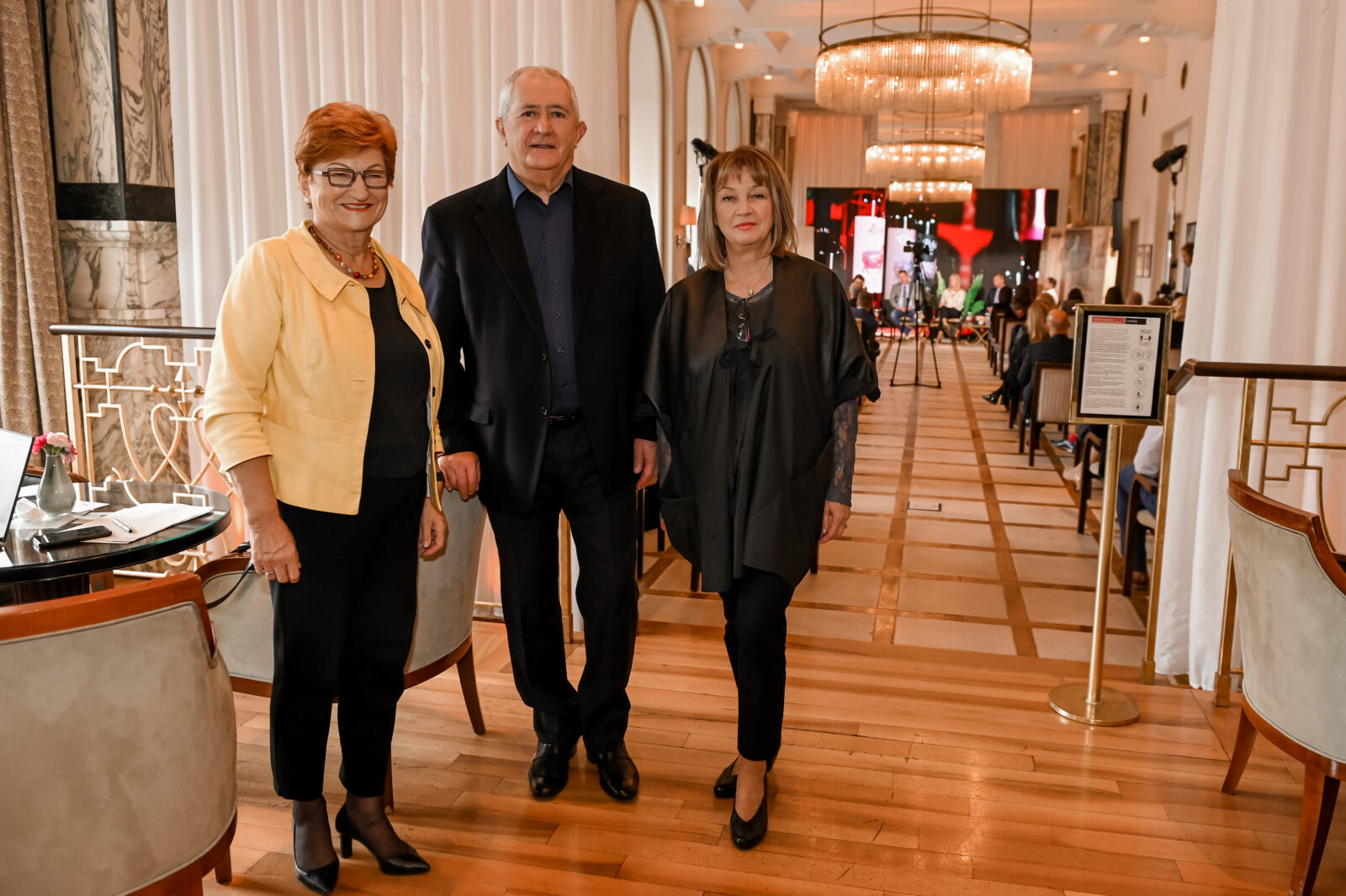 Prof. Danica Purg, Goran Štrok i Dubravka Tomeković Aralica