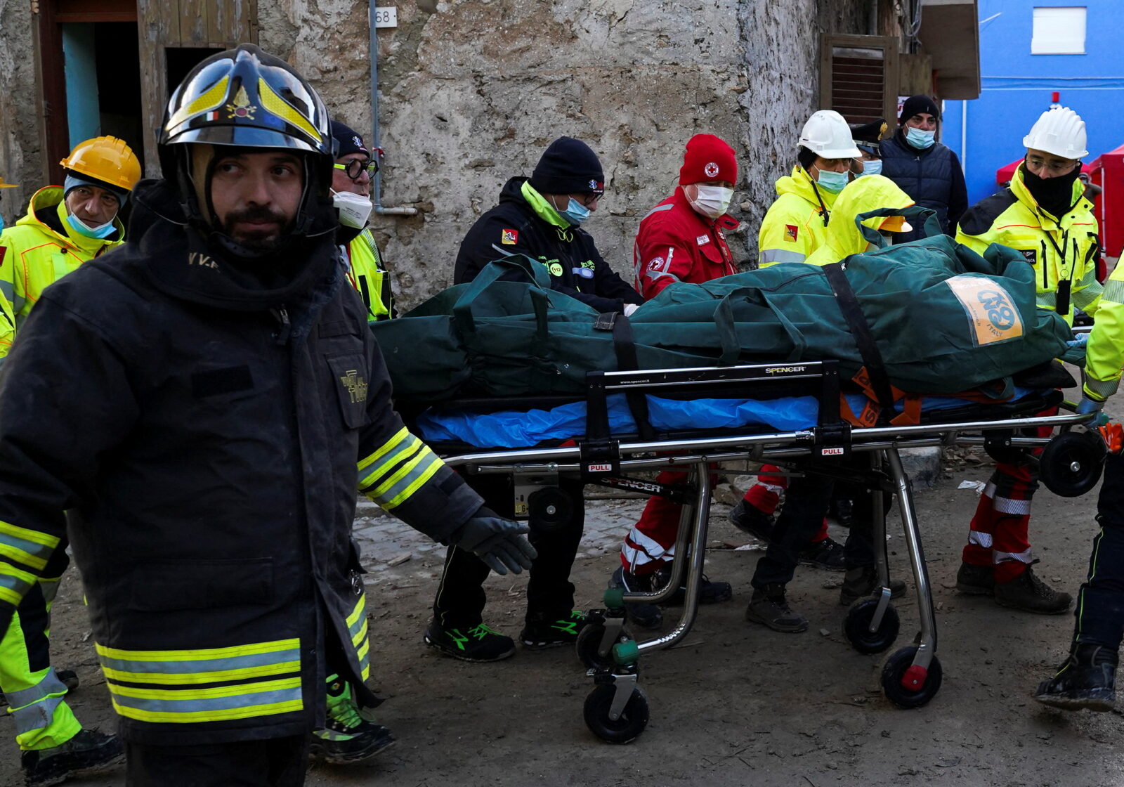 Four-storey building collapsed following a gas explosion, in Ravanusa