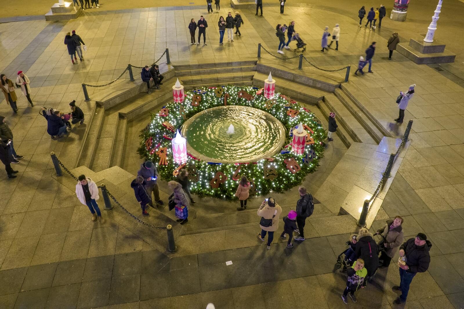 Pogled iz zraka na Advent u Zagrebu