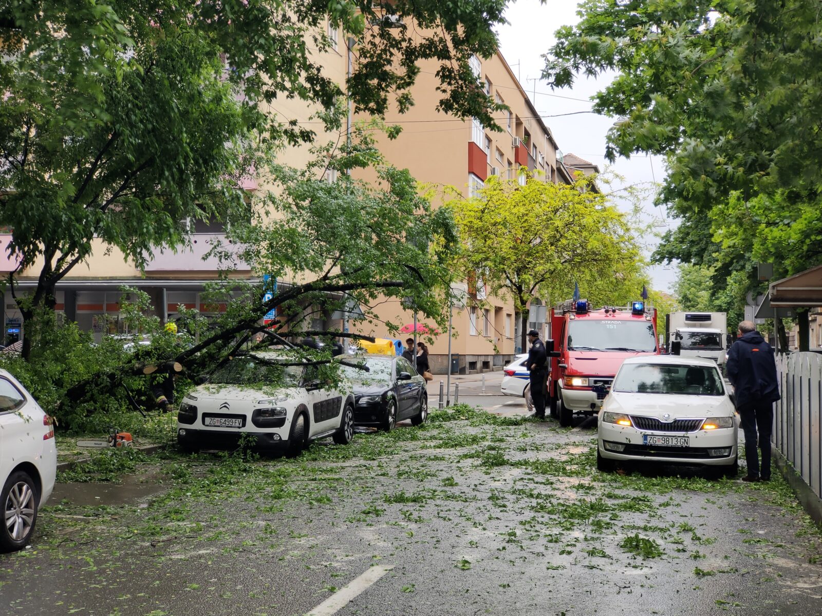 Zagreb: Sruilo se stablo na automobil u Marti?evoj ulici