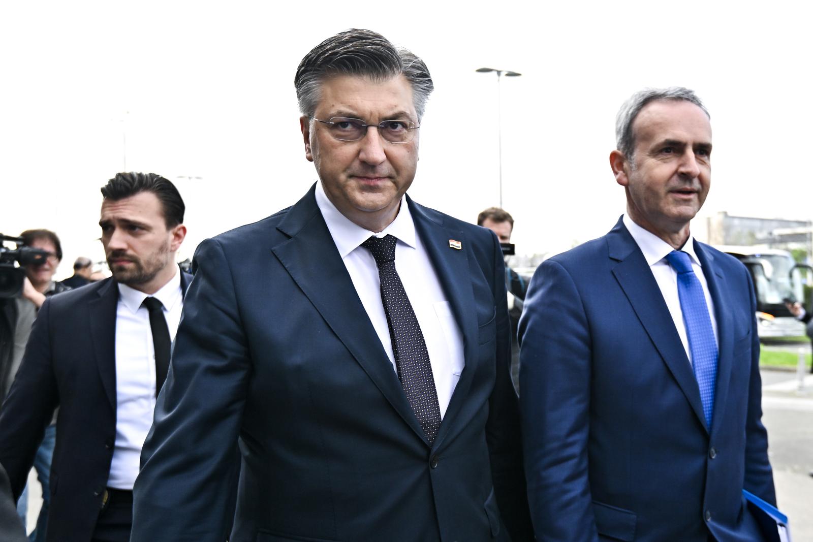 Zagreb: Andrej Plenković stigao na 20. Opći sabor HDZ-a u KD Vatroslav Lisinski