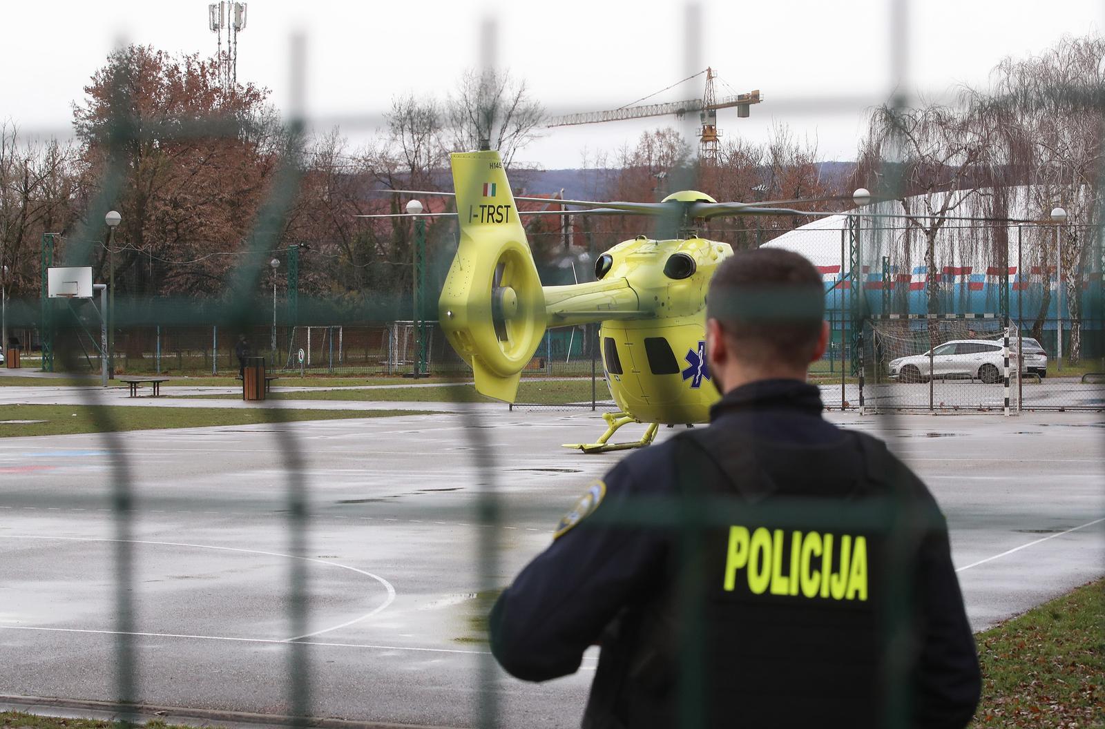 Napad nožem u zagrebačkoj školi u Prečkom, helikopter odvozi ozlijeđene