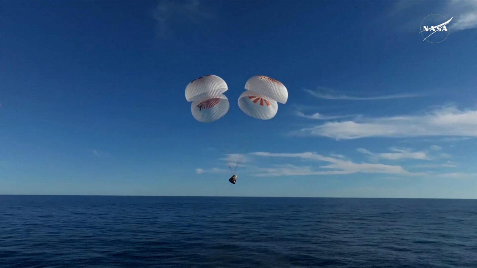 Astronauts Butch Wilmore and Suni Williams return to earth in a Crew Dragon capsule