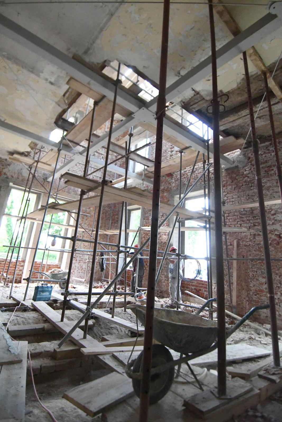 Rasinja: Obilazak građevinskih radova na projektu Rekonstrukcija dvorca Inkey