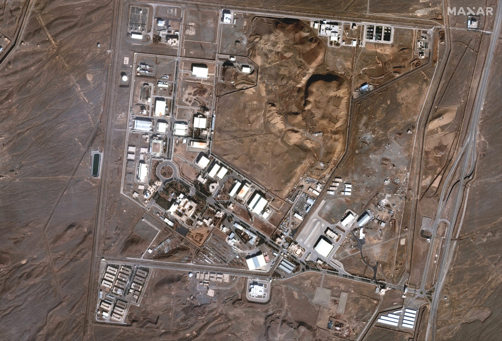 A satellite image shows the Natanz nuclear facility in Iran