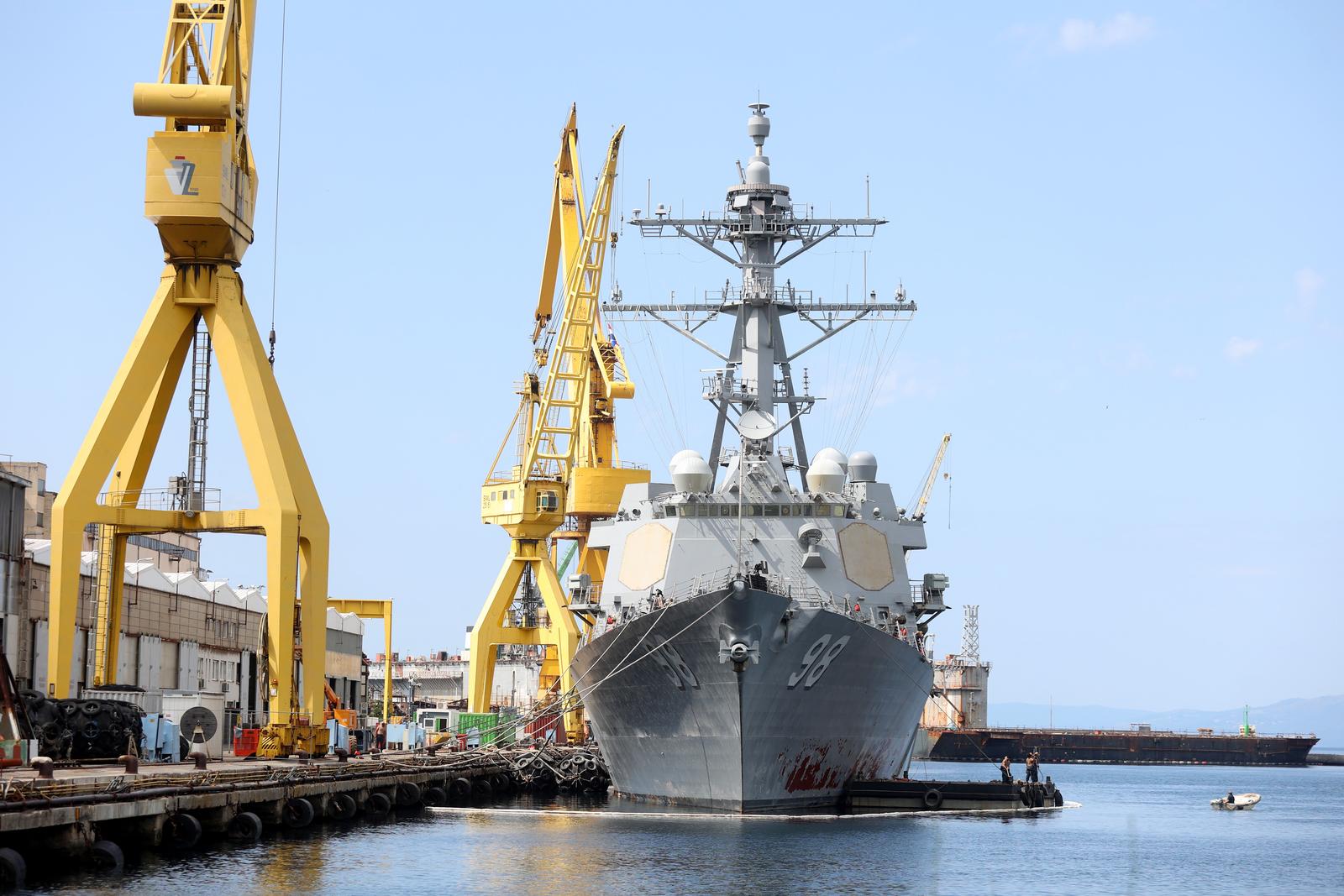 Rijeka: Posjet brodu Američke ratne mornarice USS Forrest Sherman u brodogradilištu Viktor Lenac