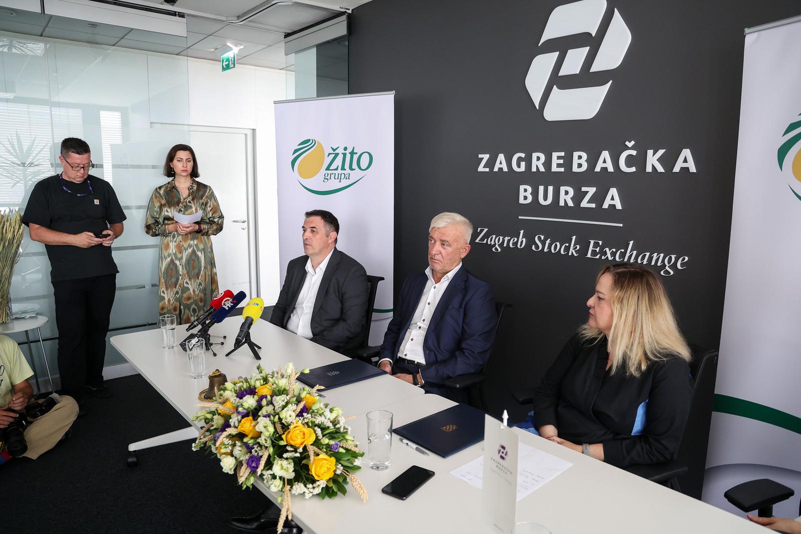 Zagreb: Konferencija za medije povodom uvrštenja dionica Žito grupe na Zagrebačku burzu