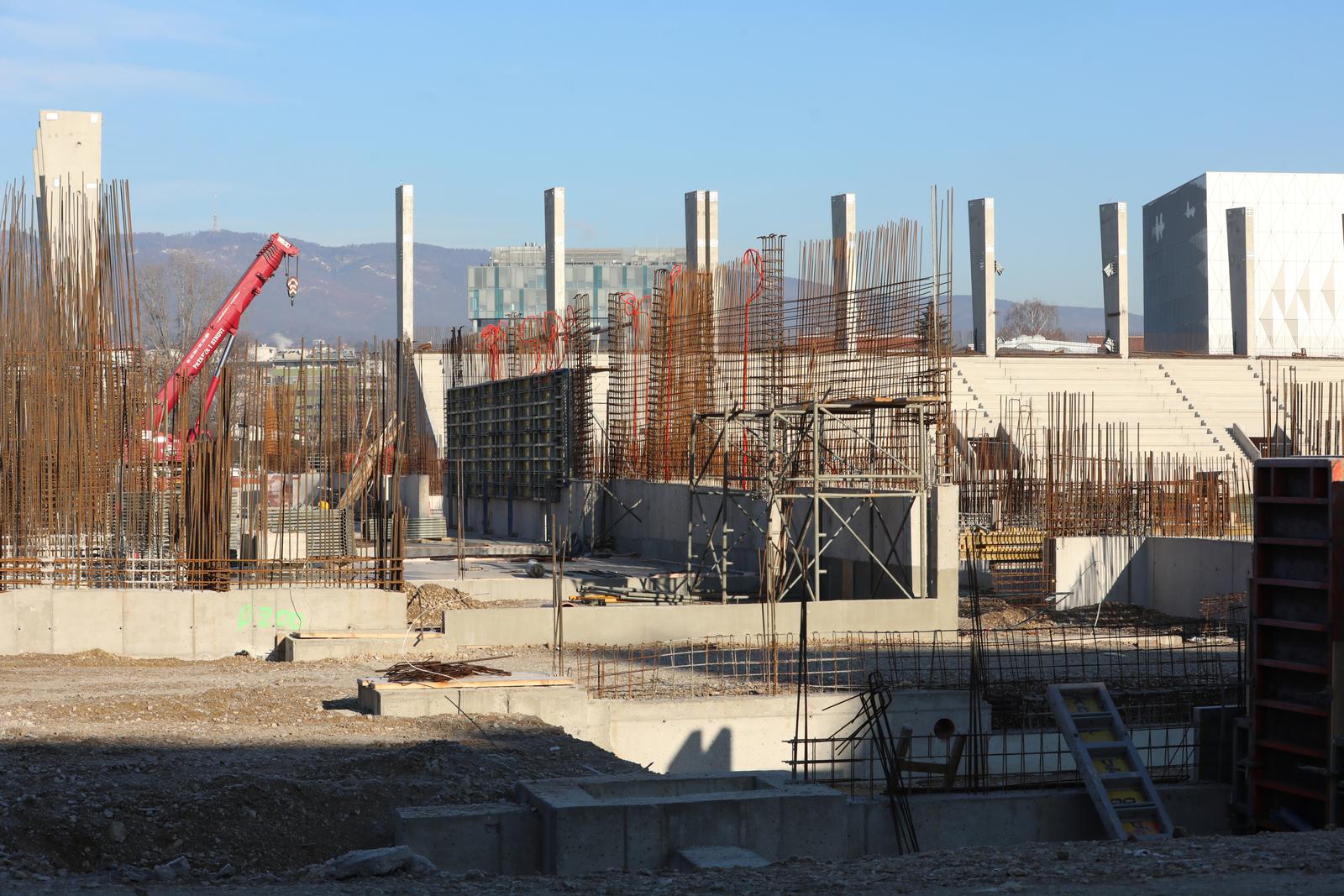 Zagreb: Napreduju radovi na izgradnji stadiona u Kranjčevićevoj
