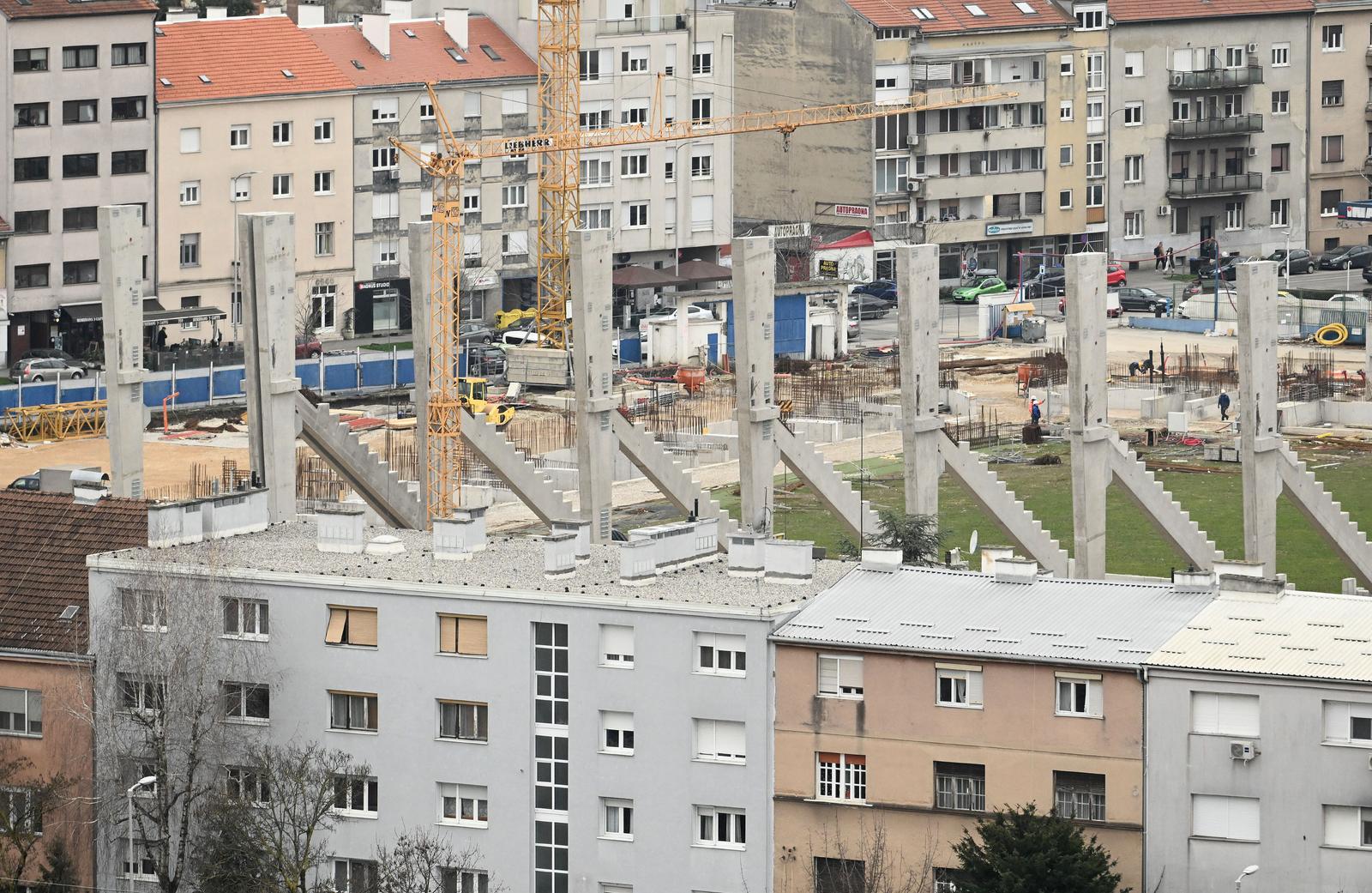 Zagreb: Pogled na stadion Kranjčevićeva